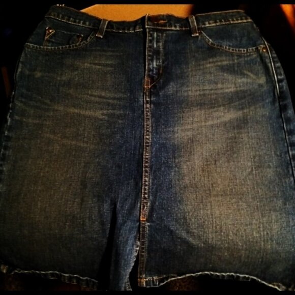 Levi Strauss Stretch Denim Jean Skirt Size 12 NICE - Picture 8 of 8